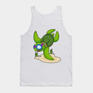 Turtle Diver Swimming goggles Tank Top